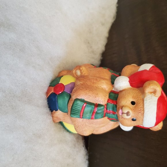 Porcelain Candle Holder - Holiday Bears - Picture 5 of 11